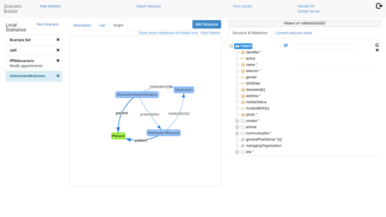 ClinFHIR Scenario Builder Screenshot